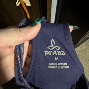 Prana Navy and Purple Women's Strappy Athletic Tank